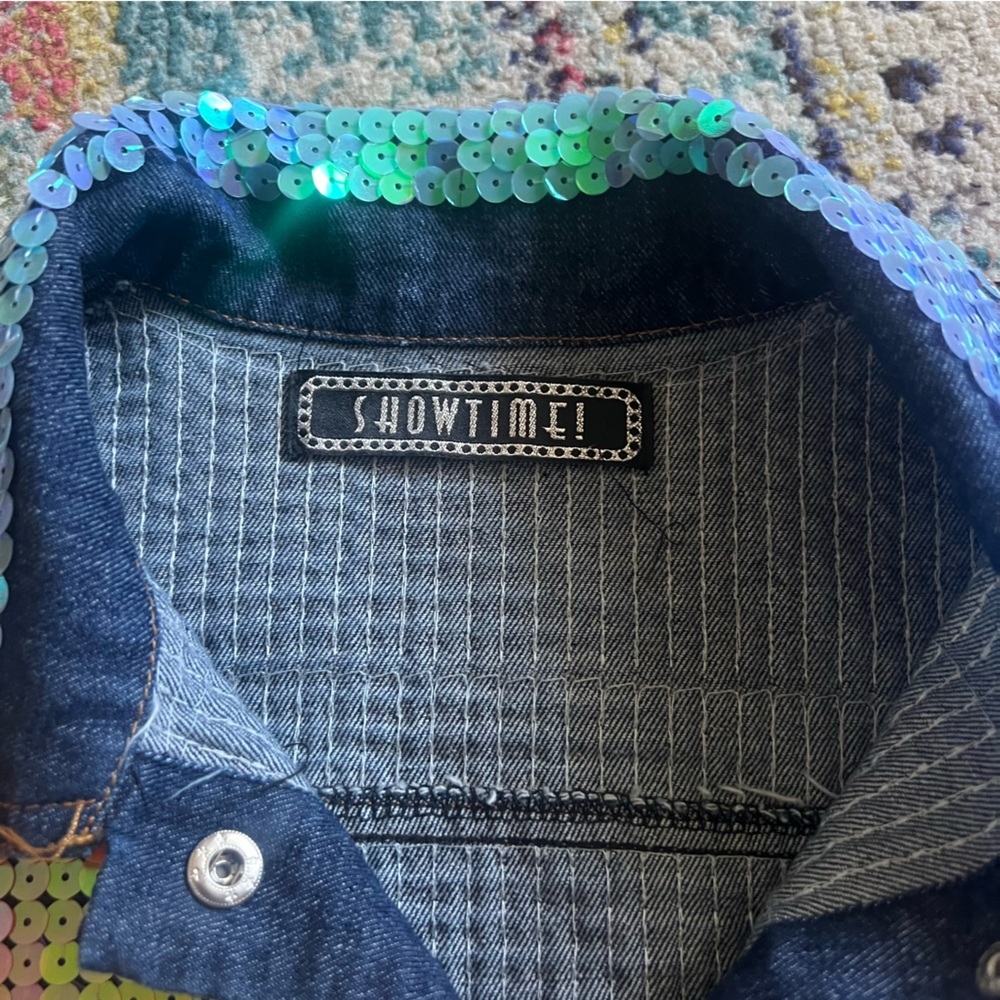 Show Time Sequined Multicolored Jacket One Size - image 3
